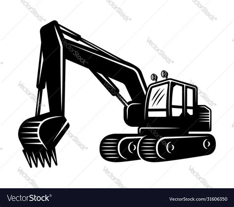 excavator silhouette vector